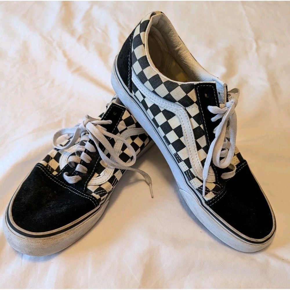 Vans Shoes Old Skool Checkerboard Men's Size 10 Black/White 500714 Skateboard